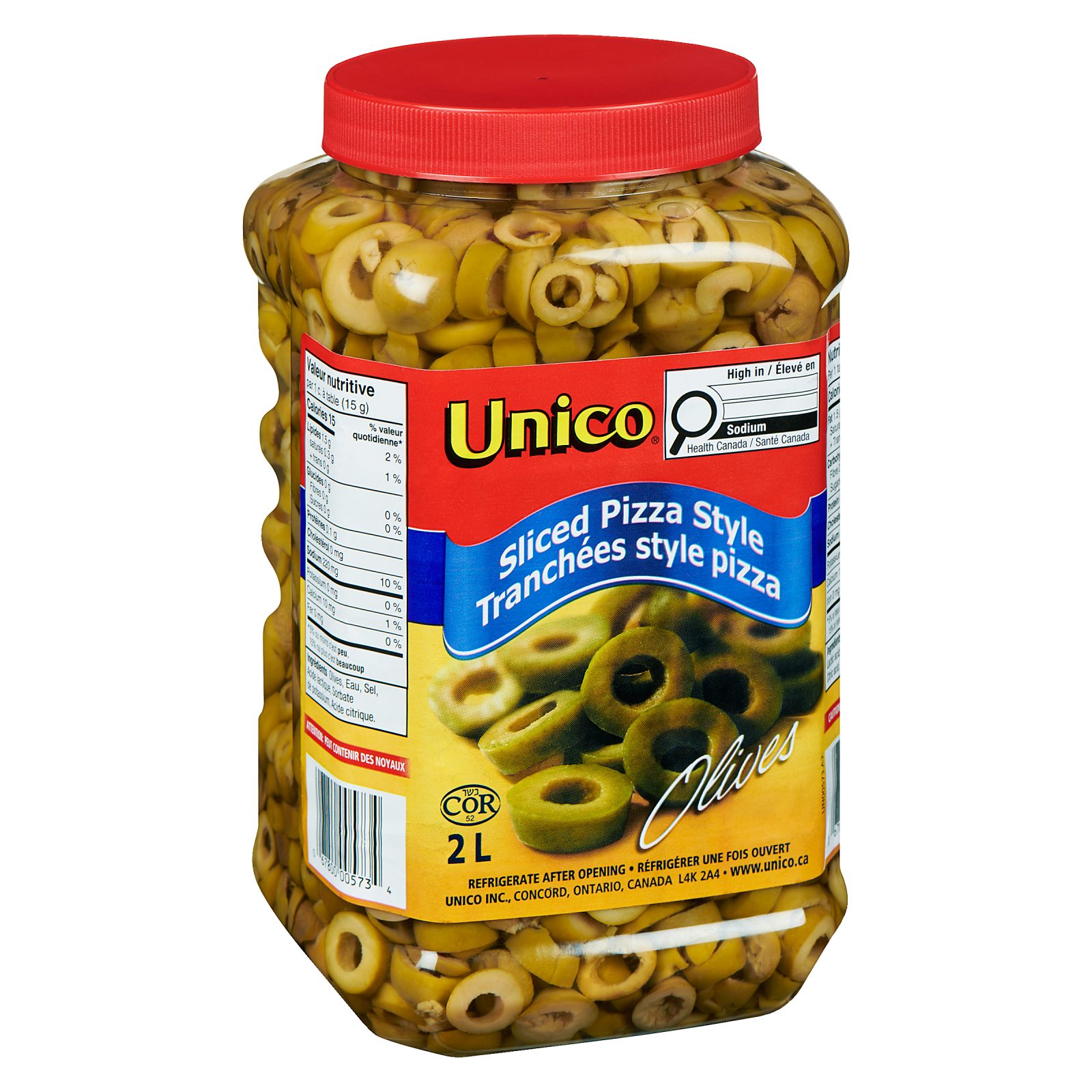 Unico Sliced Green Olives — Food Service — product photo