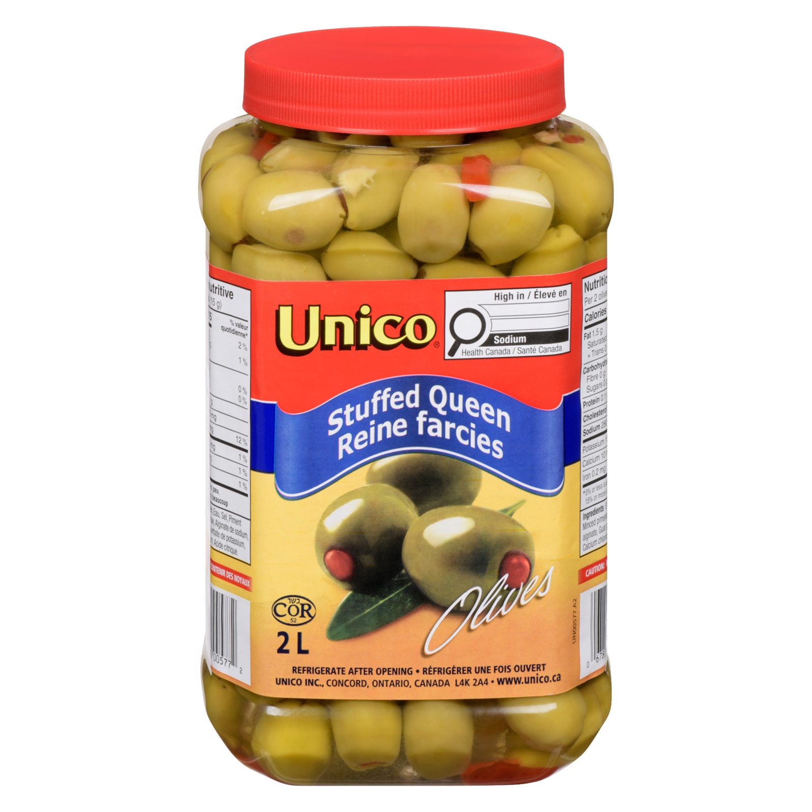 Unico Olives reines farcies — image du produit - 2 L