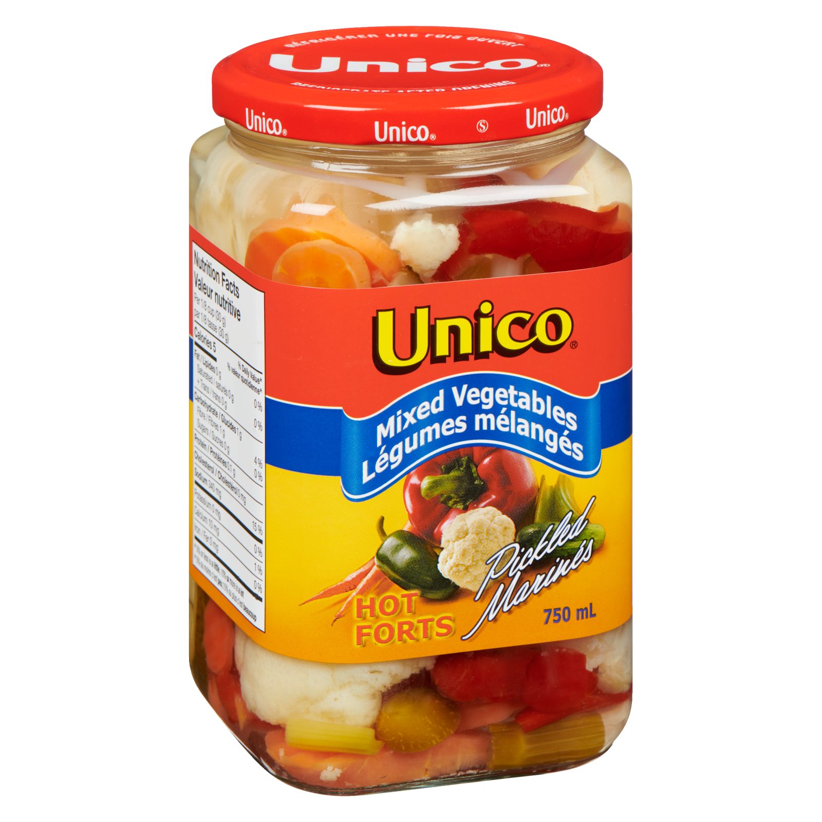 Unico Hot Mixed Vegetables — product photo