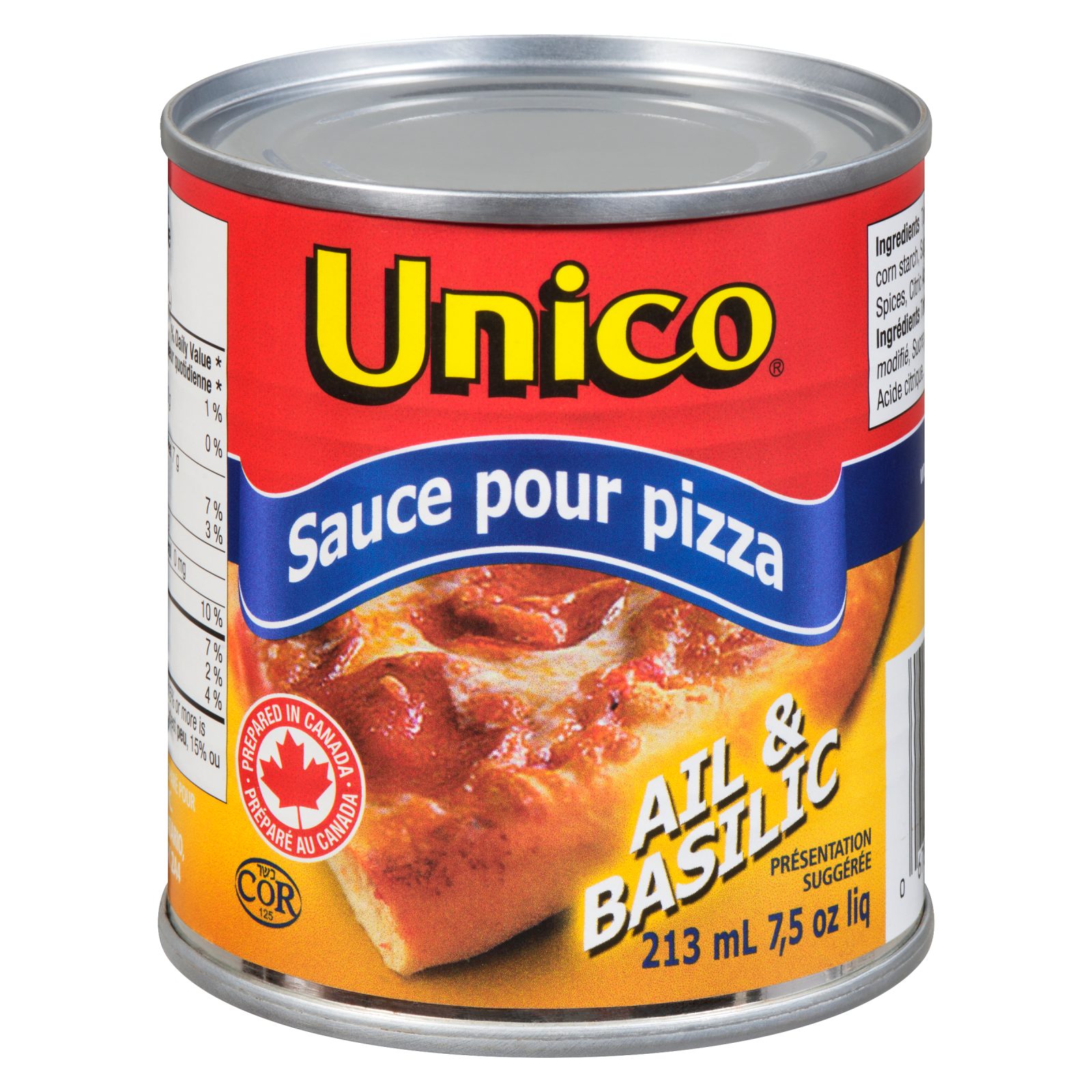 Unico Sauce à pizza — Ail et basilic — photo du produit (français)