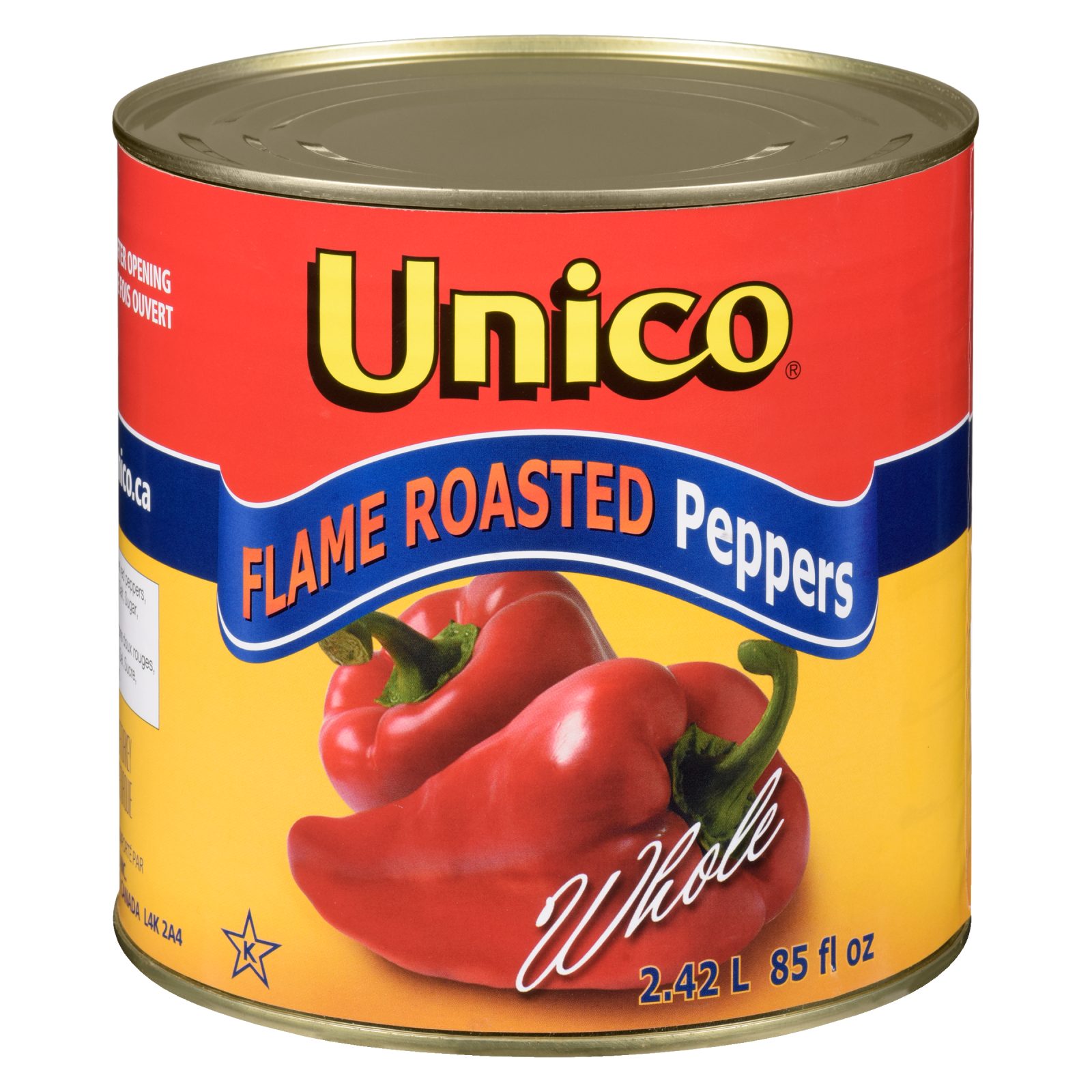 Unico Roasted Sweet Peppers — Whole — product image 2.5L