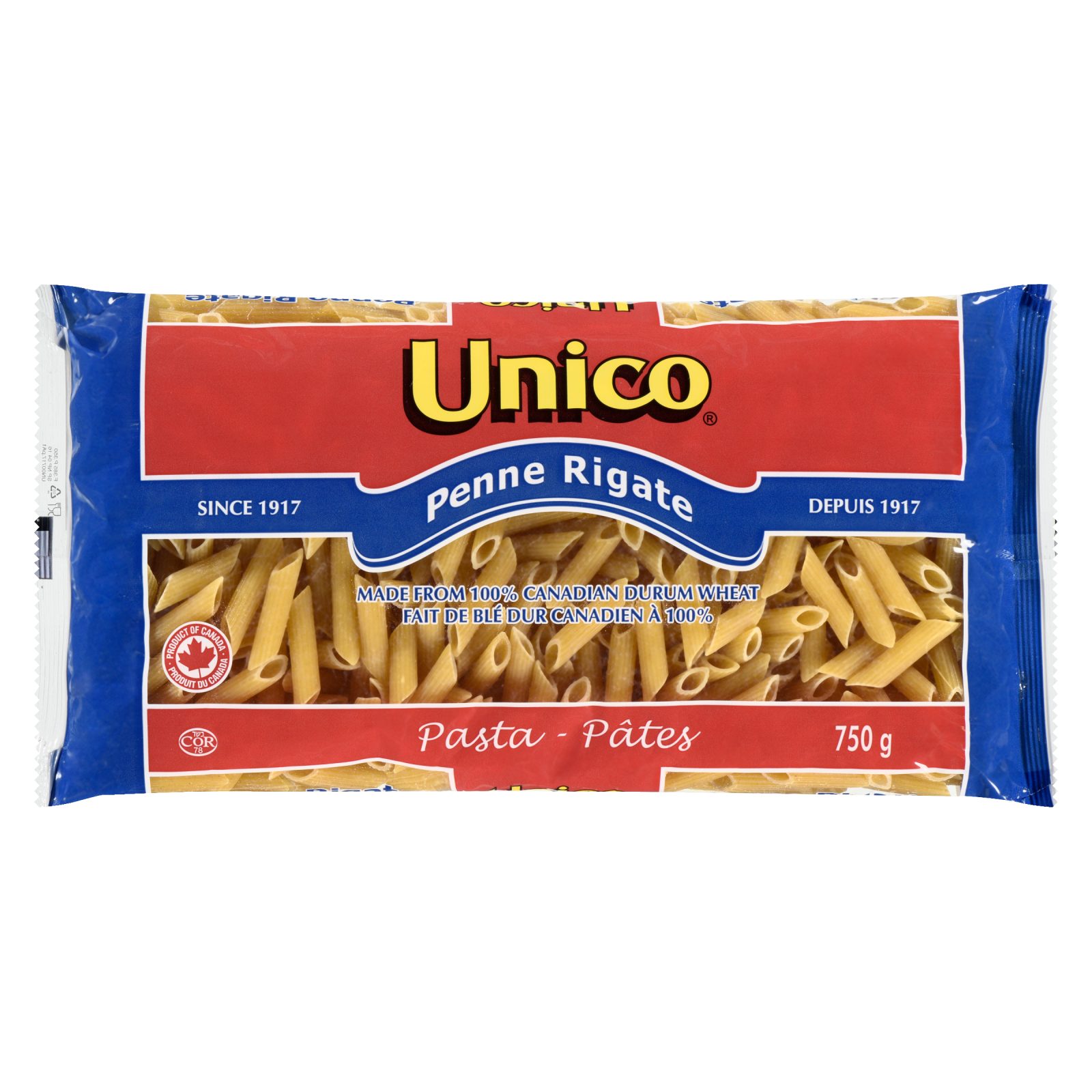 Unico Penne Rigate — image du produit - 750 g