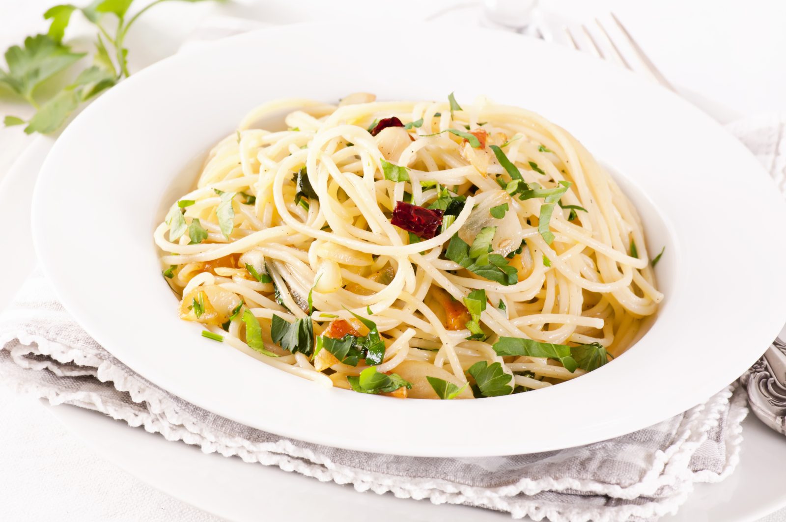 Linguine Aglio e Olio — prepared dish