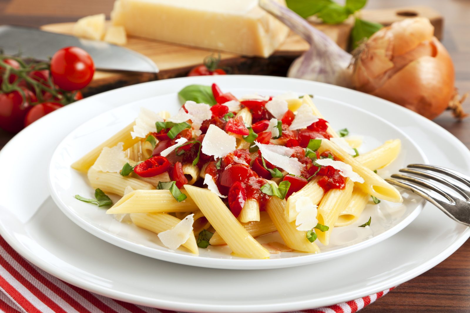 Pasta all'Arrabbiata — prepared dish