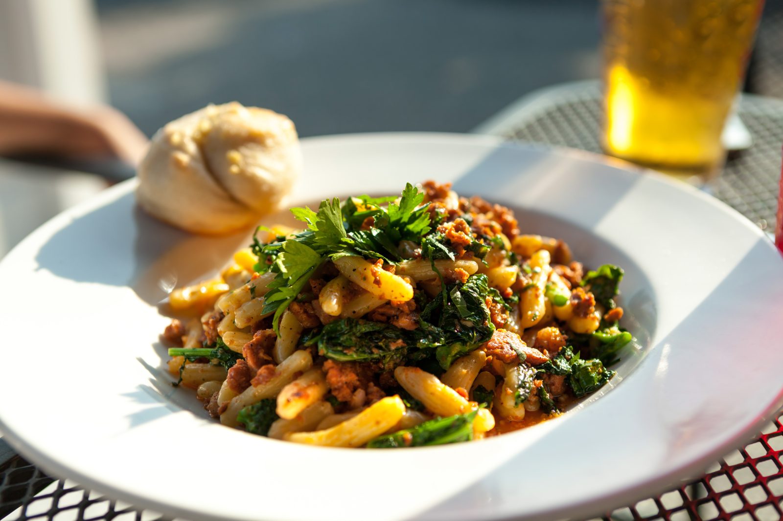 Pasta with Cotechino Sausage, Rapini and Tomatoes — prepared dish