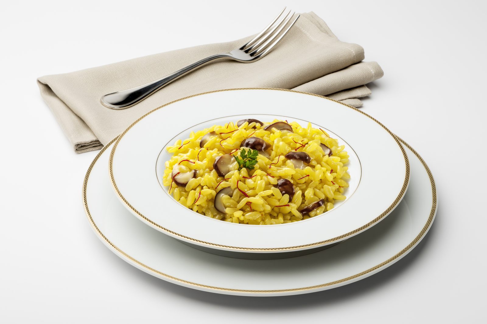 Saffron and Porcini Risotto — prepared dish