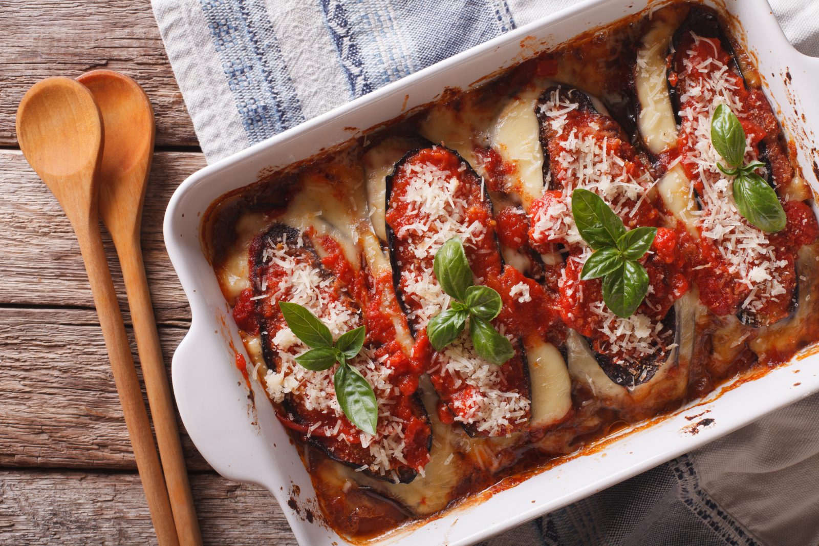 Gratin d'aubergine et de tomate — plat préparé