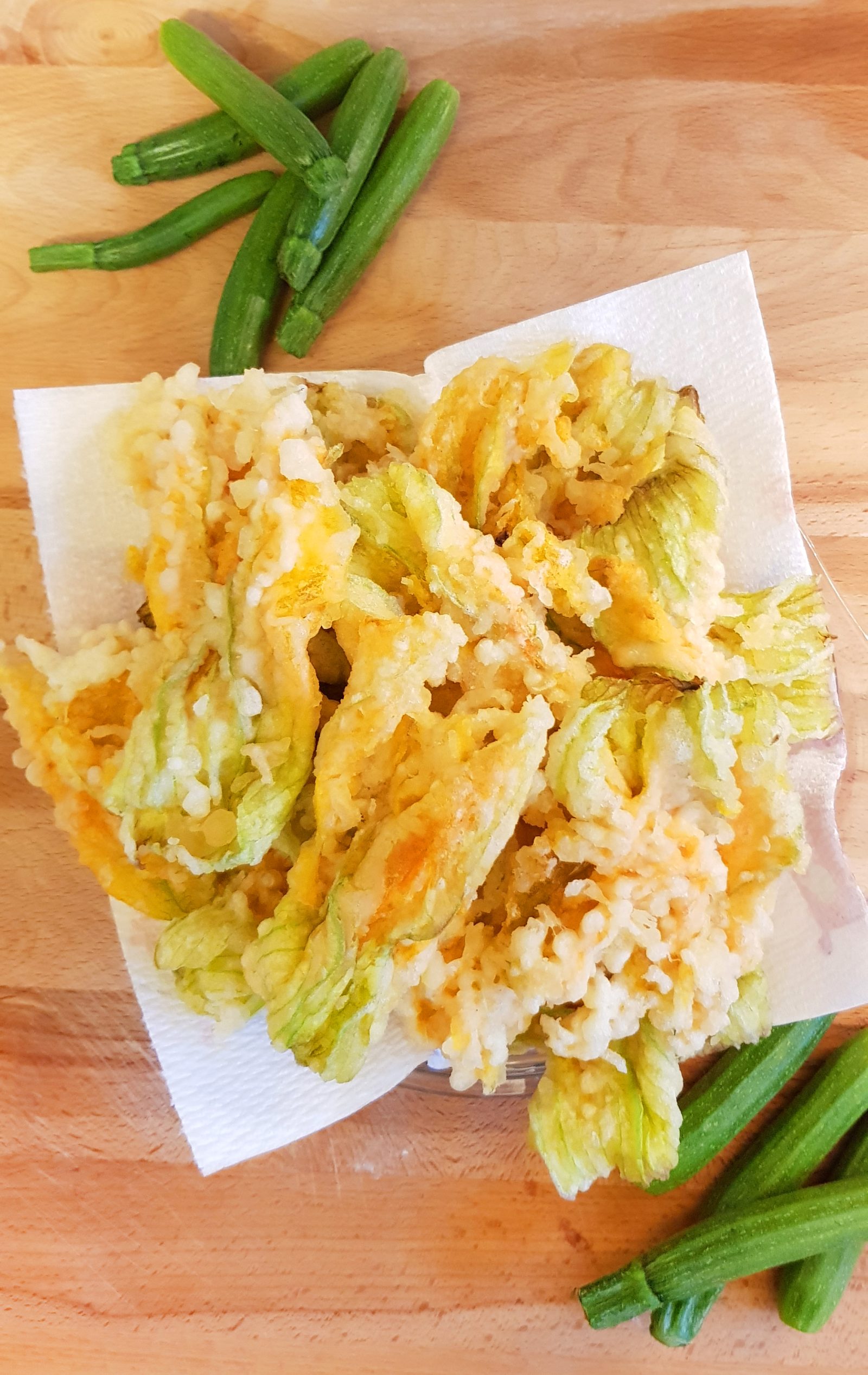 Fried Zucchini Flowers — prepared dish