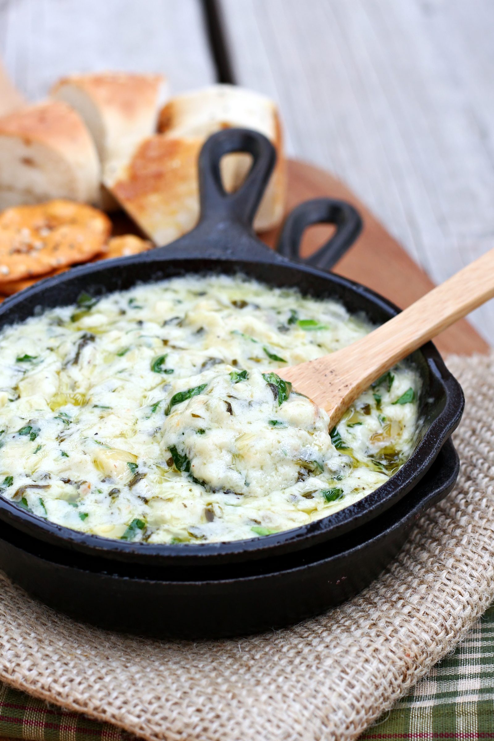Spinach and Artichoke Heart Dip — prepared dish