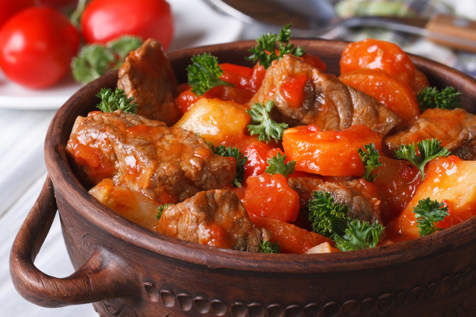 Italian Style Veal with Potatoes — prepared dish