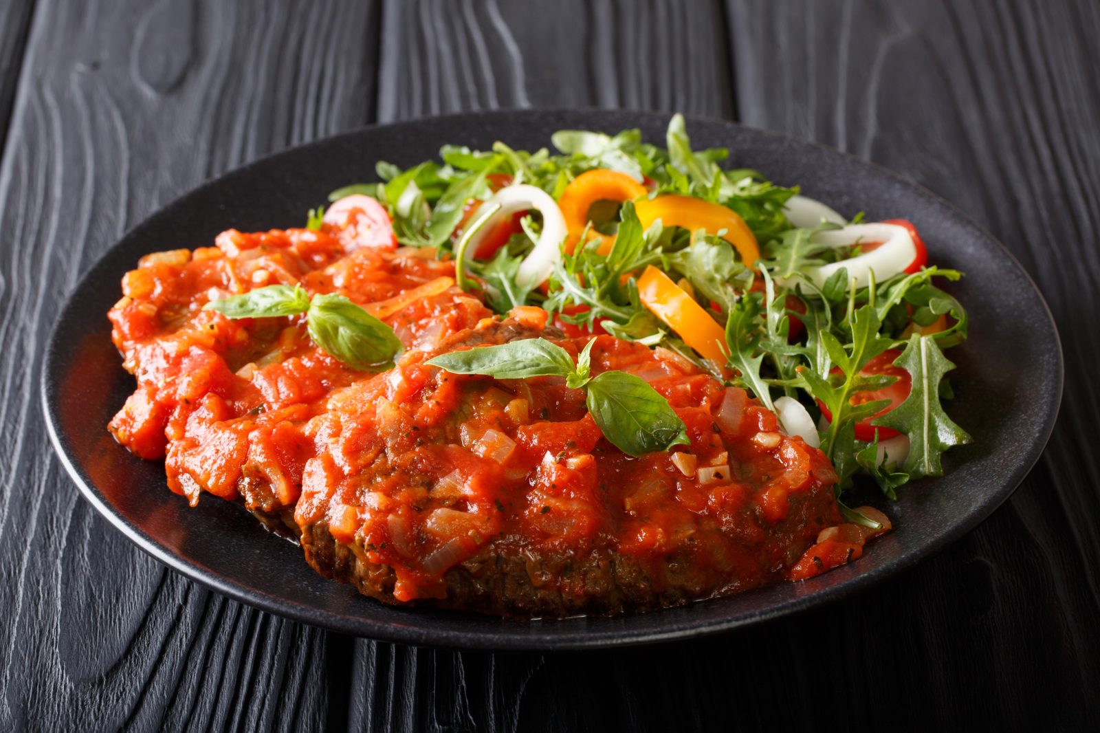 Beef Pizzaiola — prepared dish