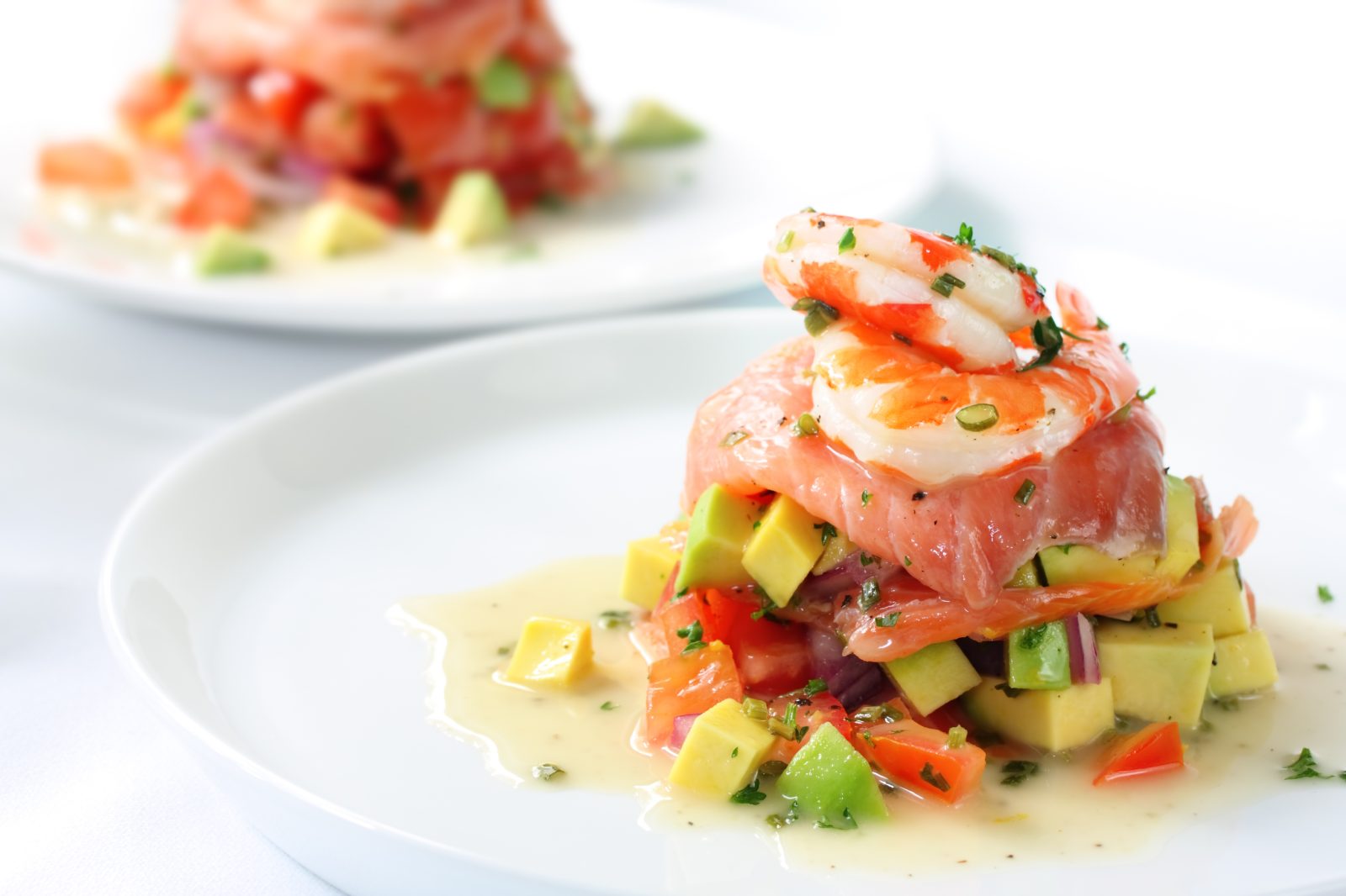 Smoked Salmon with Bean and Mango Salsa — prepared dish