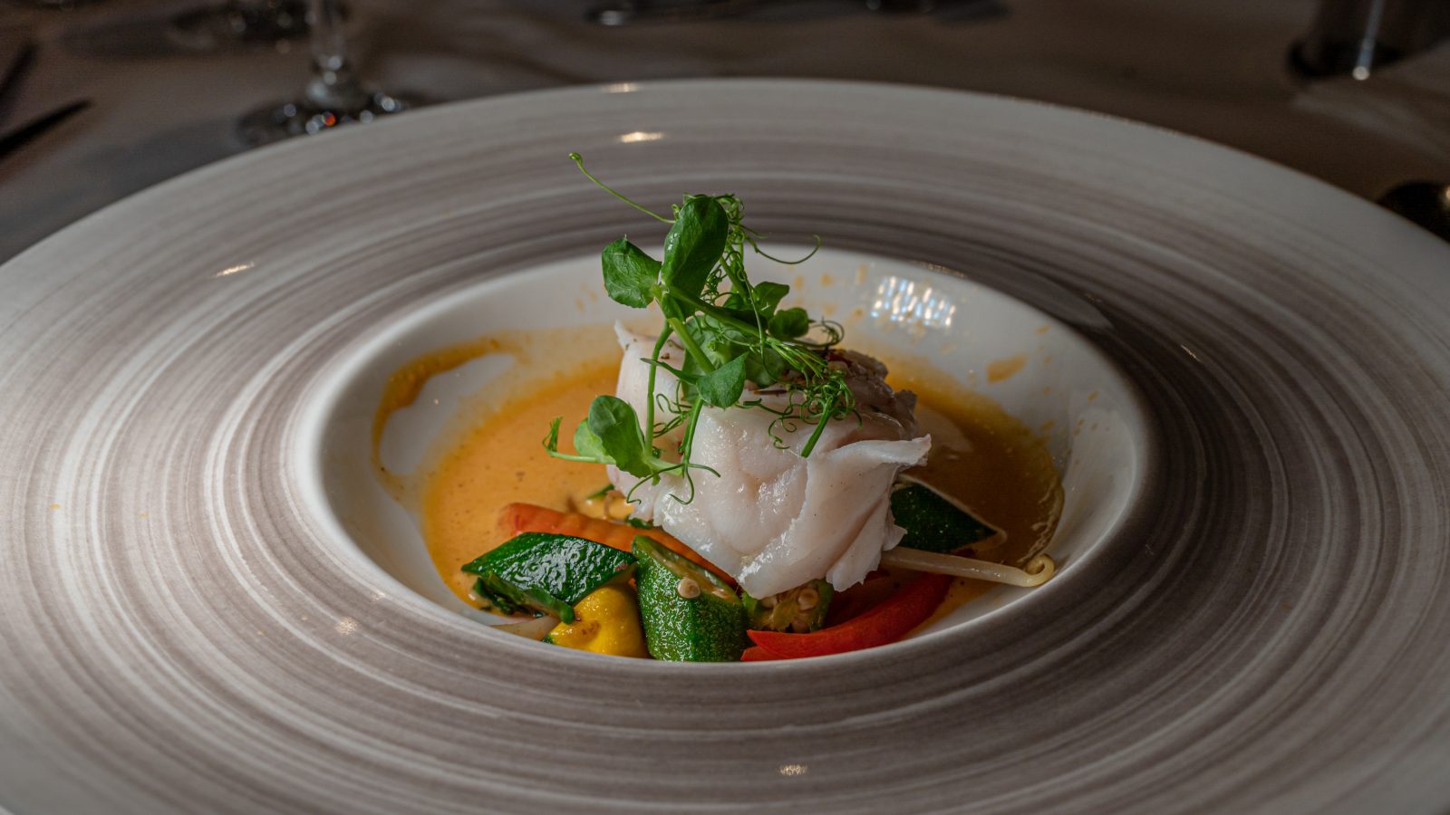 Monkfish with Caper Sauce — prepared dish