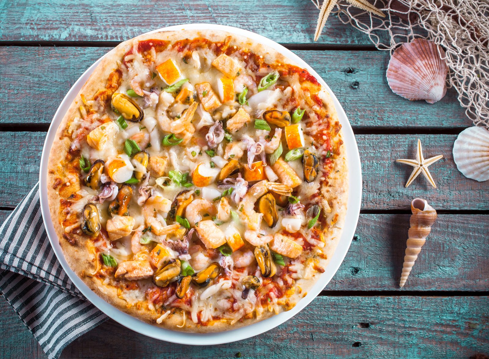 Seafood Pizza — prepared dish