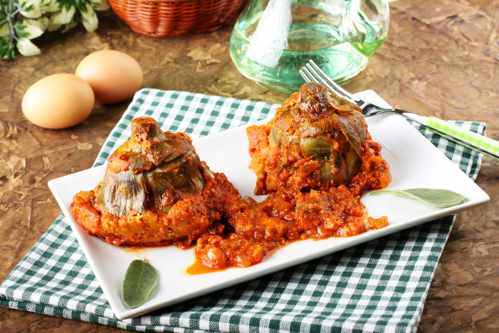 Artichoke Pizzaiola — prepared dish
