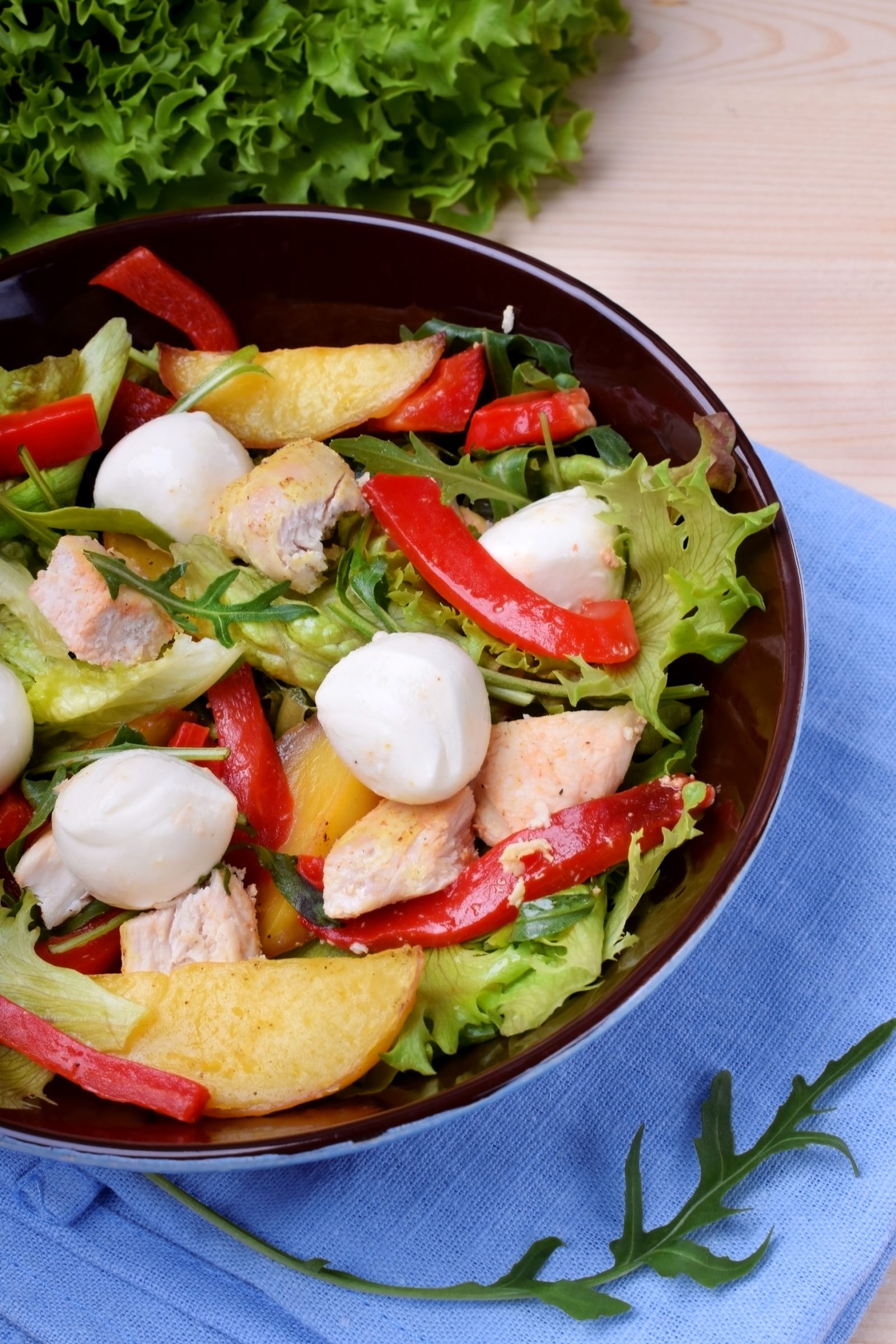 Mozzarella and Roasted Red Pepper Salad — prepared dish