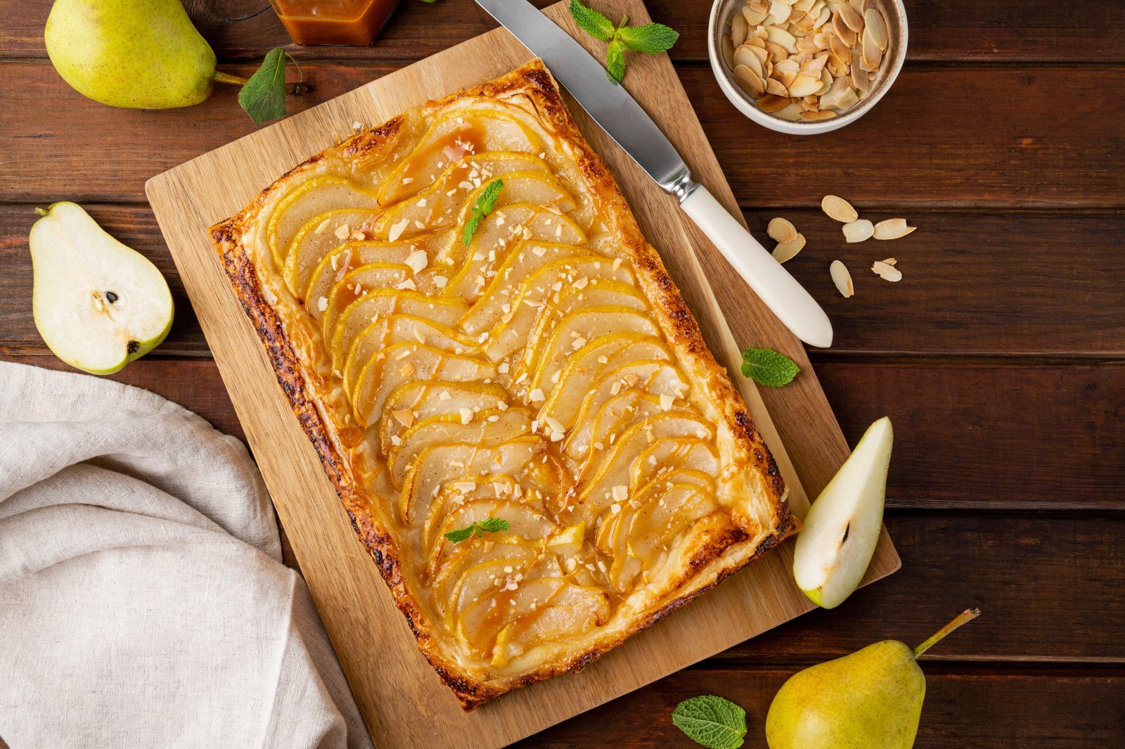 Pear and Almond Pie — prepared dish